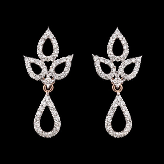 14K Rose Gold Diamond Earrings - 0.38ct SI-IJ