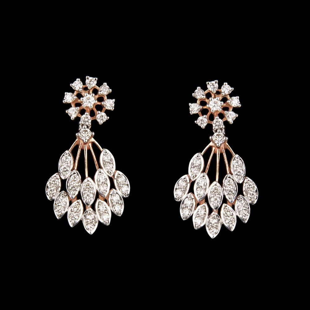 14K Rose Gold Diamond Earrings - 0.8ct SI-IJ