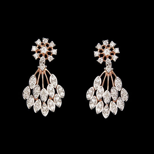 14K Rose Gold Diamond Earrings - 0.8ct SI-IJ