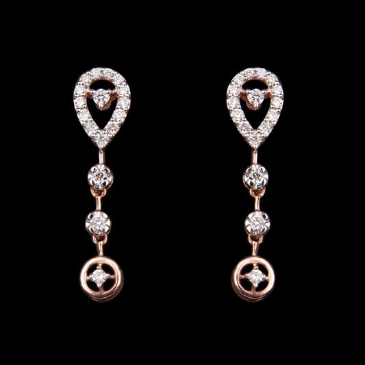 14K Rose Gold Diamond Earrings - 0.29ct SI-IJ