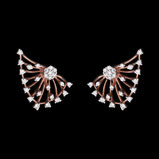 14K Rose Gold Diamond Earrings - 0.58ct VS-GH