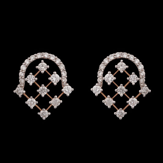 18K Rose Gold Diamond Earrings - 0.52ct VS-GH