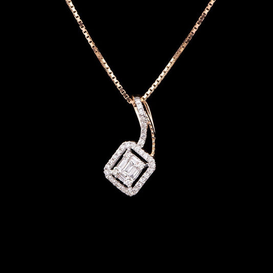 14K Rose Gold Diamond Pendant - 0.31ct SI-IJ