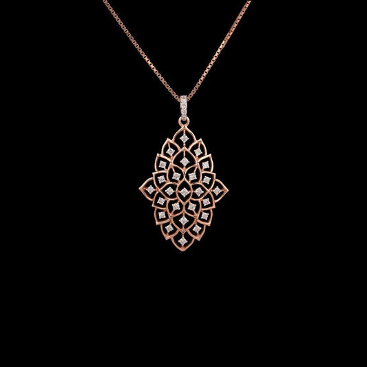 14K Rose Gold Diamond Pendant - 0.4ct SI-IJ