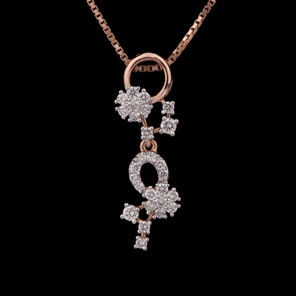 14K Rose Gold Diamond Pendant - 0.4ct SI-IJ