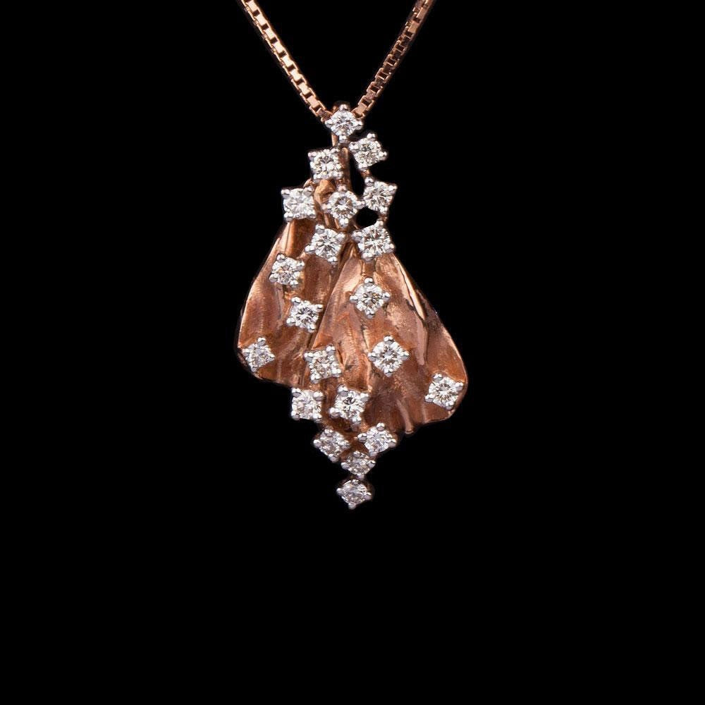14K Rose Gold Diamond Pendant - 0.57ct SI-IJ