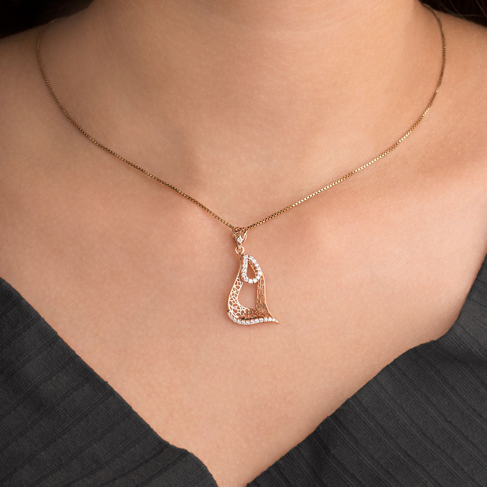 14K Rose Gold Diamond Pendant - 0.27ct SI-IJ
