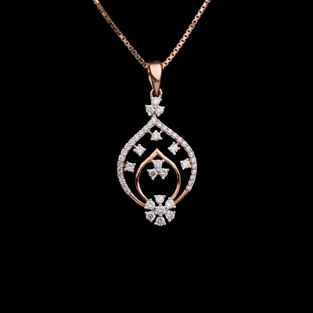 14K Rose Gold Diamond Pendant - 0.49ct SI-IJ