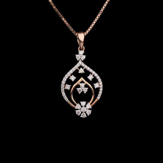 14K Rose Gold Diamond Pendant - 0.49ct SI-IJ