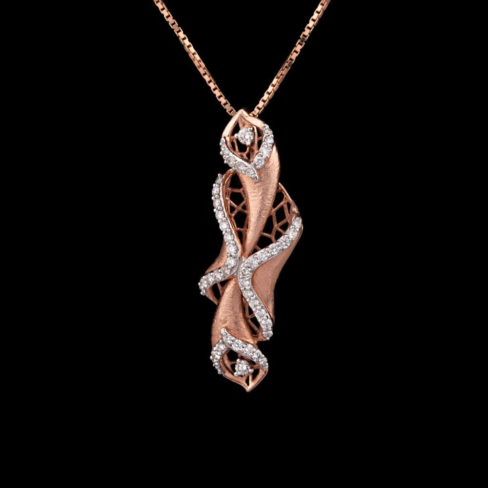 14K Rose Gold Diamond Pendant - 0.4ct SI-IJ