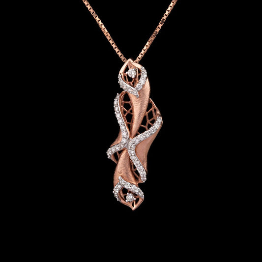 14K Rose Gold Diamond Pendant - 0.4ct SI-IJ