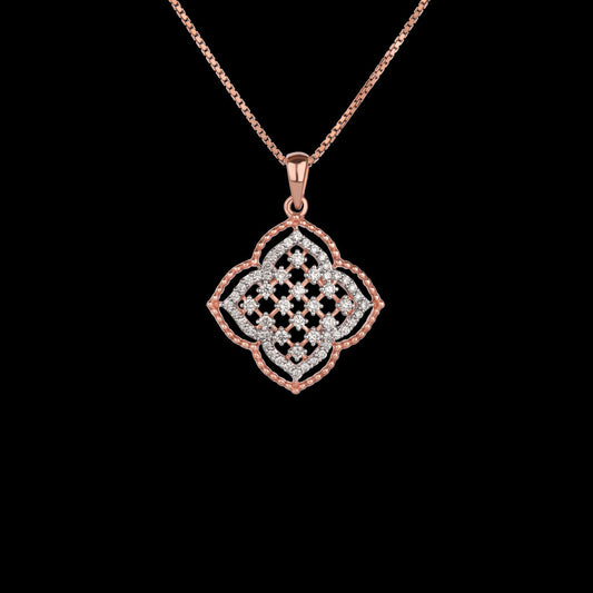 14K Rose Gold Diamond Pendant - 0.47ct SI-IJ