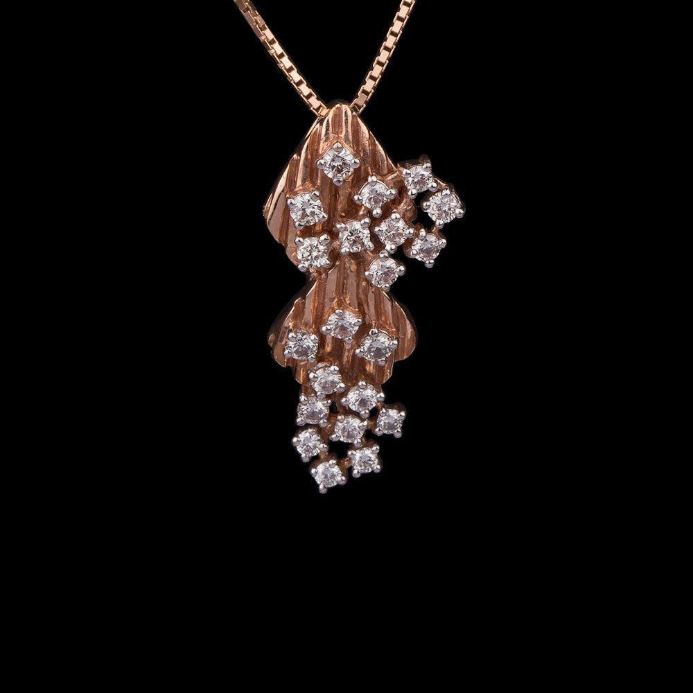 14K Rose Gold Diamond Pendant - 0.65ct VS-GH