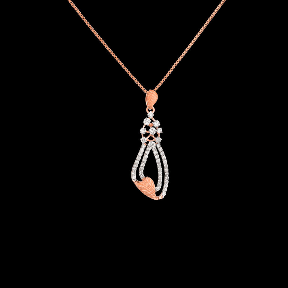 18K Yellow Gold Diamond Pendant - 0.589ct VVS-VS-GH