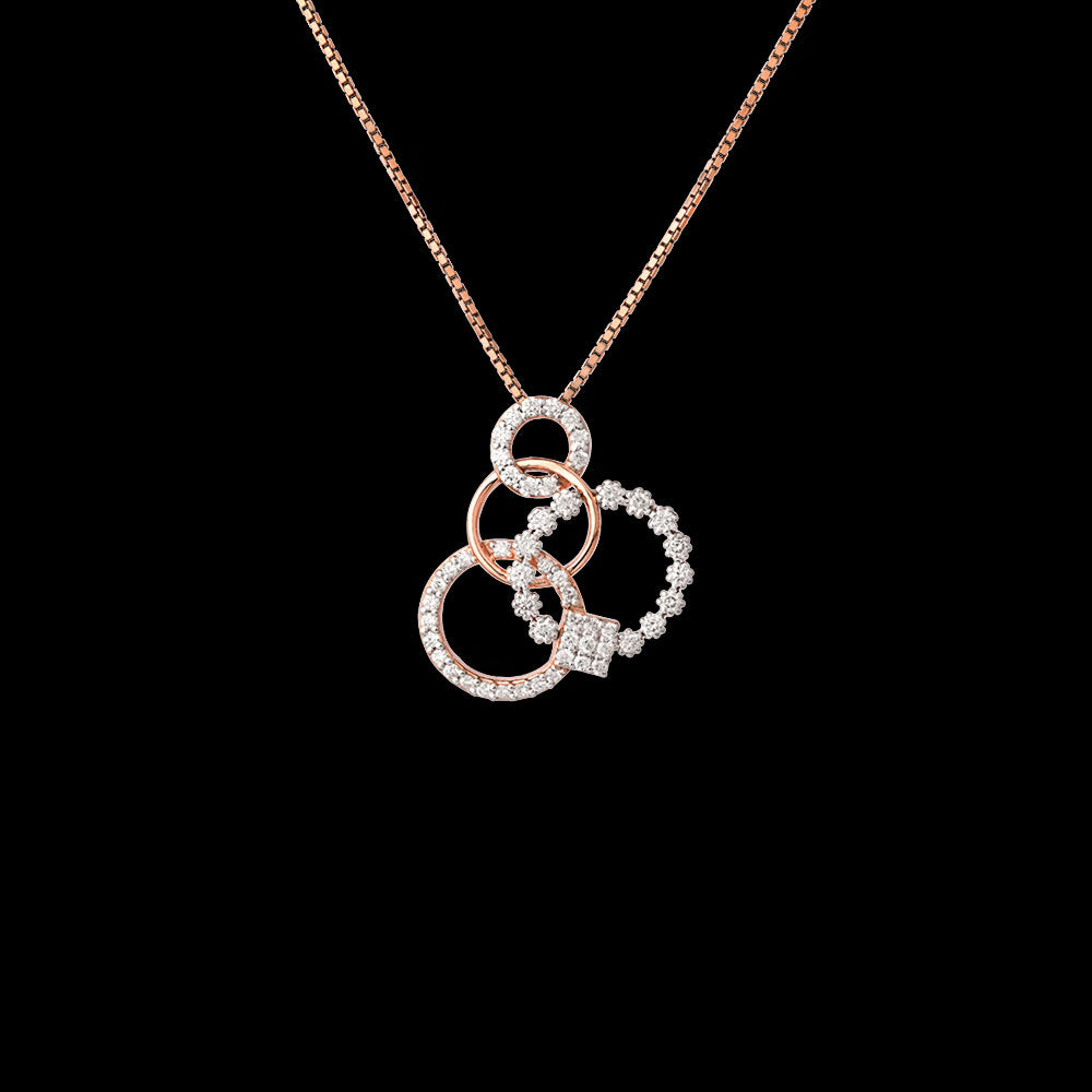 18K Rose Gold Diamond Pendant - 0.573ct VVS-VS-GH
