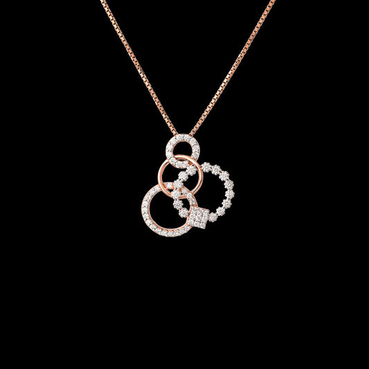 18K Rose Gold Diamond Pendant - 0.573ct VVS-VS-GH