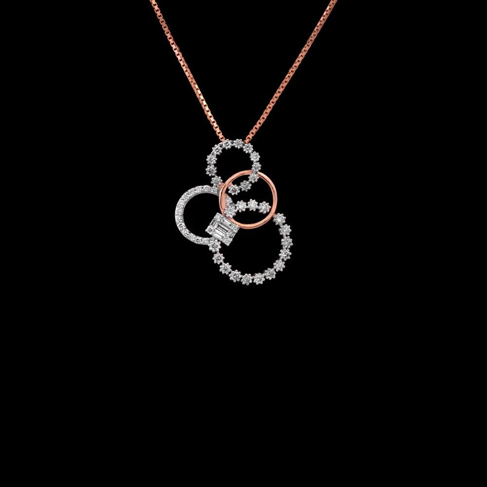 14K Rose Gold Diamond Pendant - 0.68ct SI-IJ
