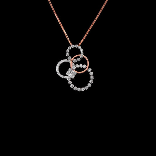 14K Rose Gold Diamond Pendant - 0.68ct SI-IJ
