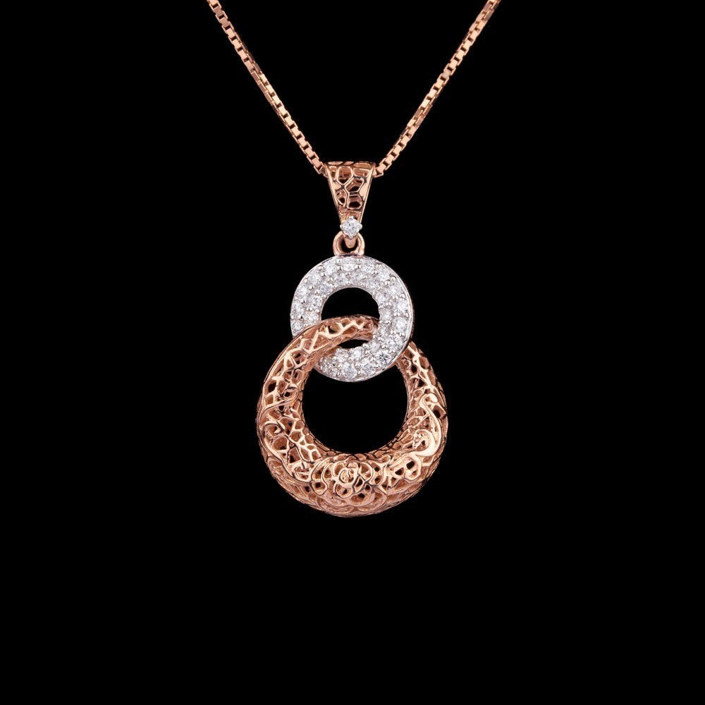 18K Rose Gold Diamond Pendant - 0.31ct VS-FG