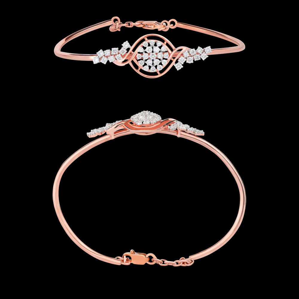 14K Rose Gold Diamond Bracelet - 0.89ct SI-IJ
