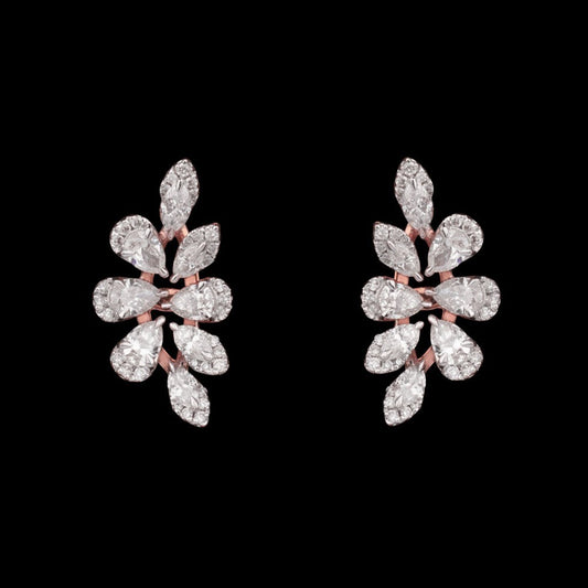 14K Rose Gold Diamond Earrings - 1.36ct SI-GH