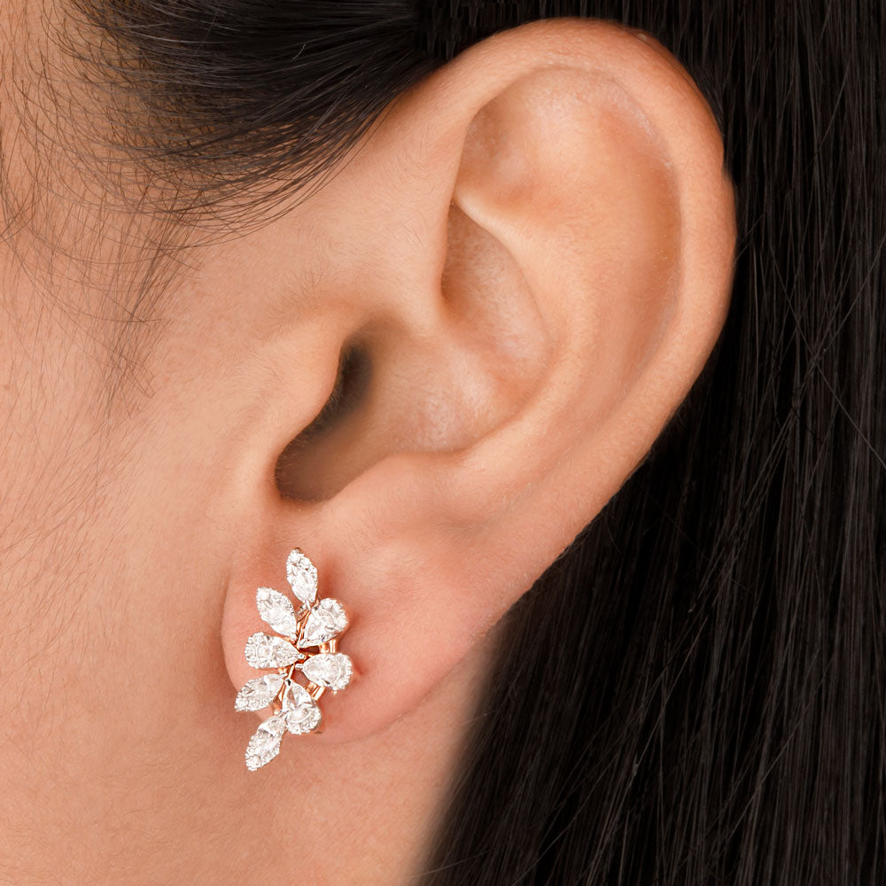 14K Rose Gold Diamond Earrings - 1.36ct SI-GH