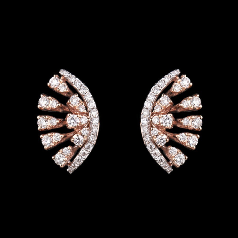 14K Rose Gold Diamond Earrings - 0.6ct SI-GH