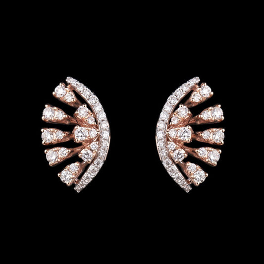 14K Rose Gold Diamond Earrings - 0.6ct SI-GH
