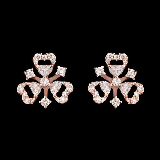 14K Rose Gold Diamond Earrings - 0.66ct SI-GH