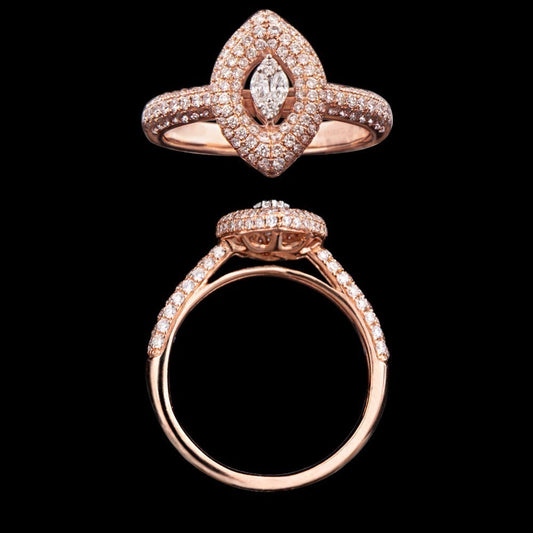 14K Rose Gold Diamond Ring - 0.76ct VS-GH