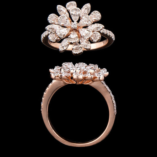 14K Rose Gold Diamond Ring - 1.3ct SI-GH