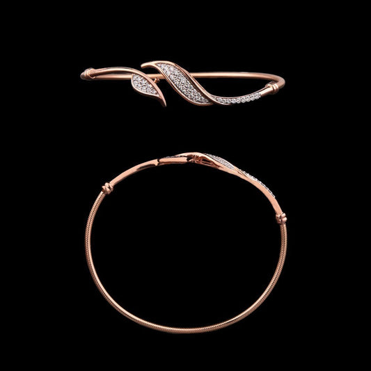 14K Rose Gold Diamond Kada - 0.47ct VS-GH