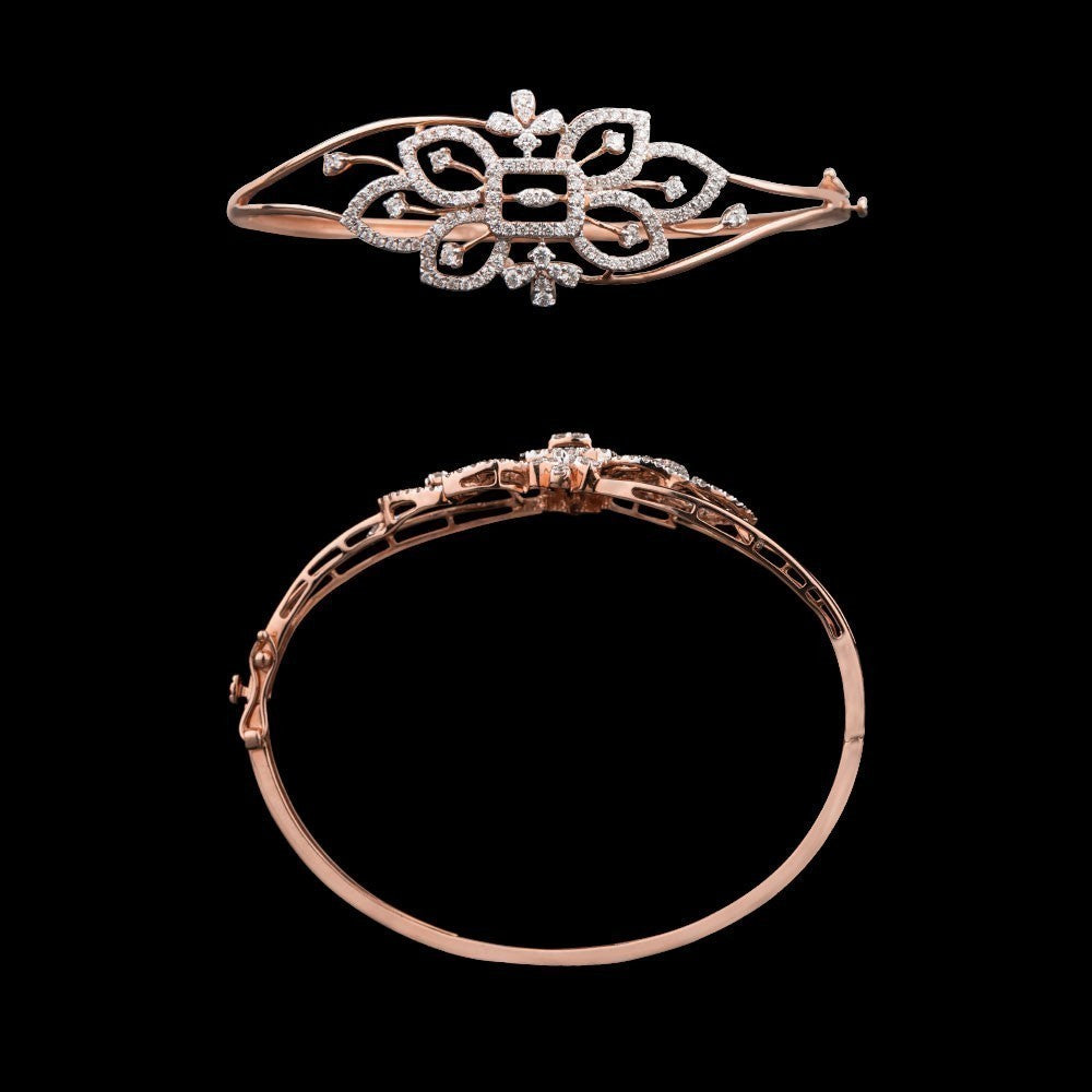 14K Rose Gold Diamond Kada - 1.19ct VS-GH