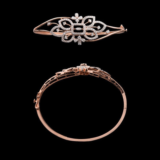 14K Rose Gold Diamond Kada - 1.19ct VS-GH