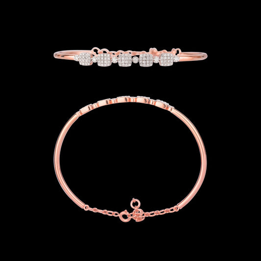 14K Rose Gold Diamond Kada - 0.45ct VS-GH