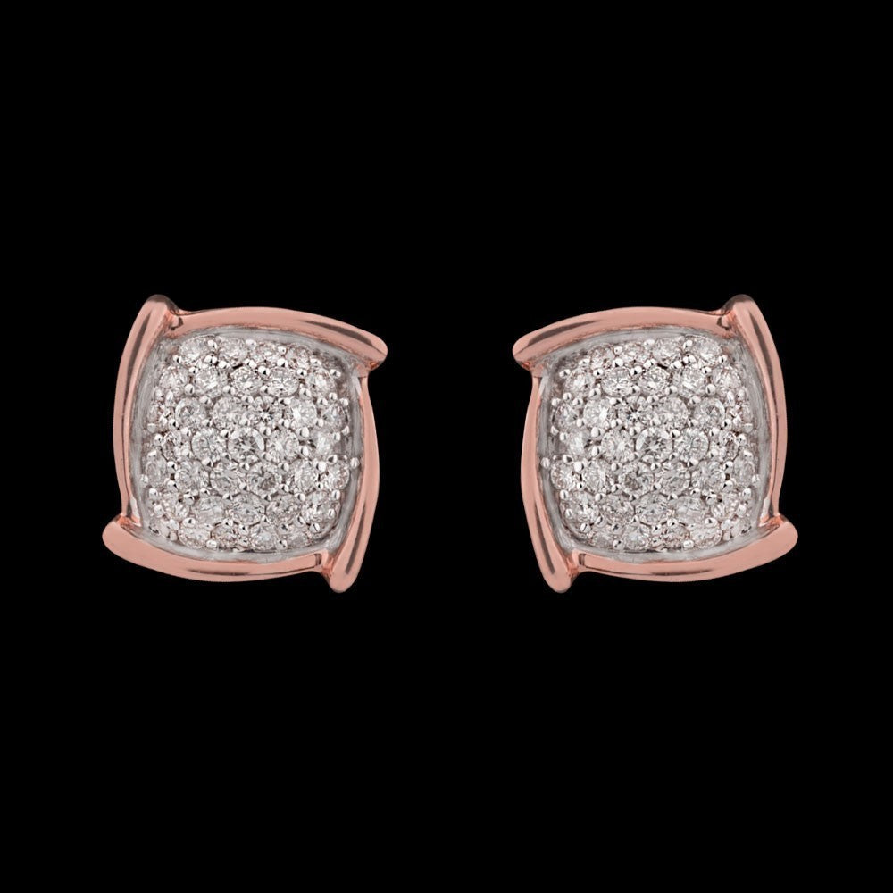 14K Rose Gold Diamond Earrings - 0.63ct SI-IJ