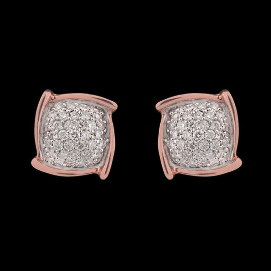 14K Rose Gold Diamond Earrings - 0.63ct SI-IJ