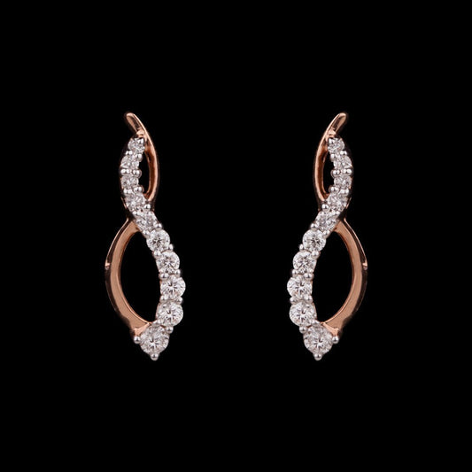 14K Rose Gold Diamond Earrings - 0.23ct SI-IJ