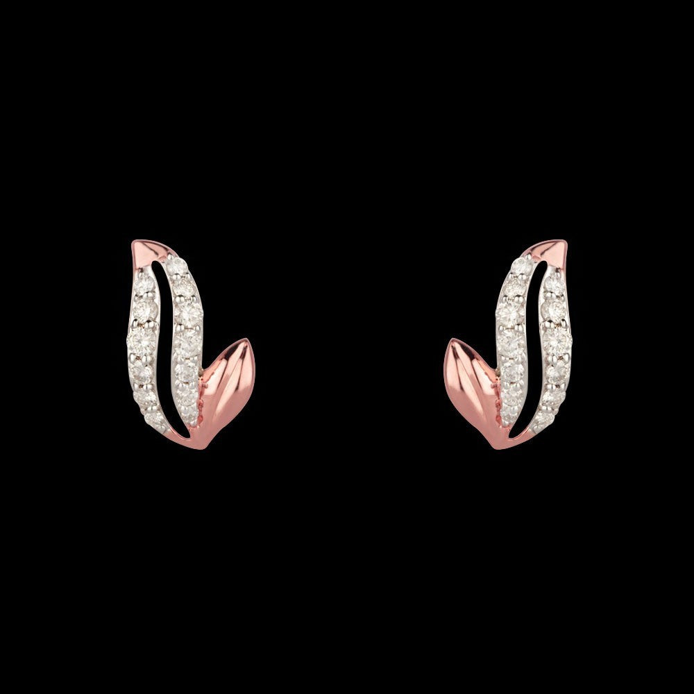 14K Rose Gold Diamond Earrings - 0.25ct VVS-VS-HI