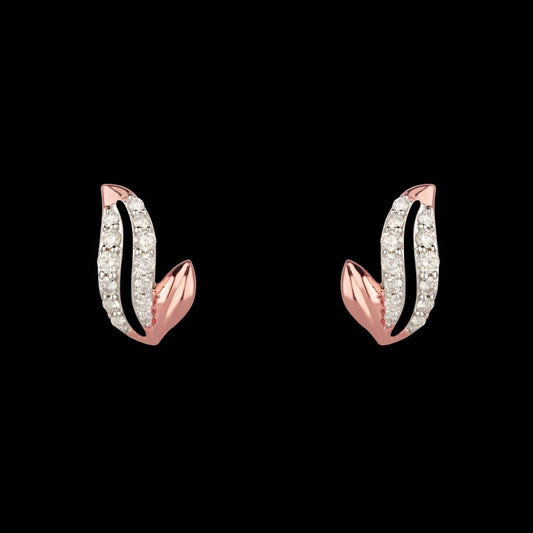 14K Rose Gold Diamond Earrings - 0.25ct VVS-VS-HI