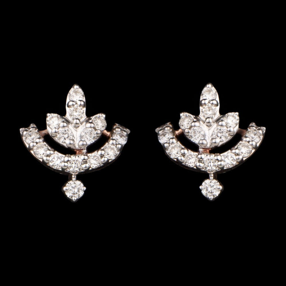 14K Rose Gold Diamond Earrings - 0.26ct SI-IJ