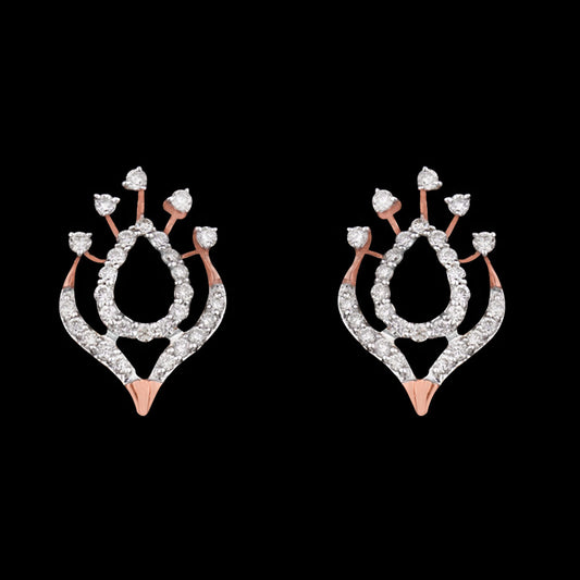 14K Rose Gold Diamond Earrings - 0.26ct SI-IJ