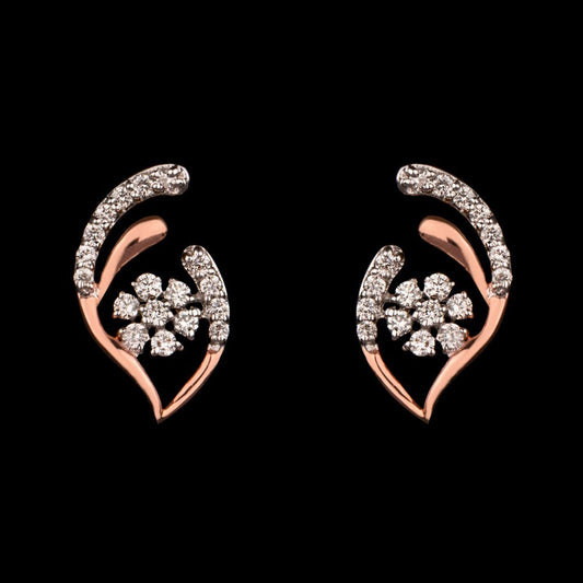 14K Rose Gold Diamond Earrings - 0.25ct VS-GH
