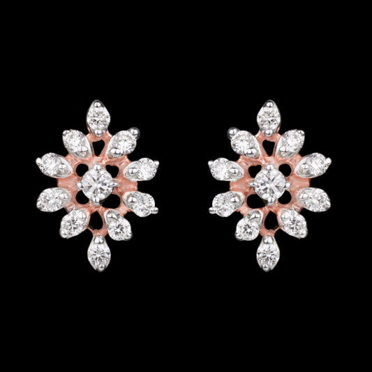 14K Rose Gold Diamond Earrings - 0.26ct SI-IJ