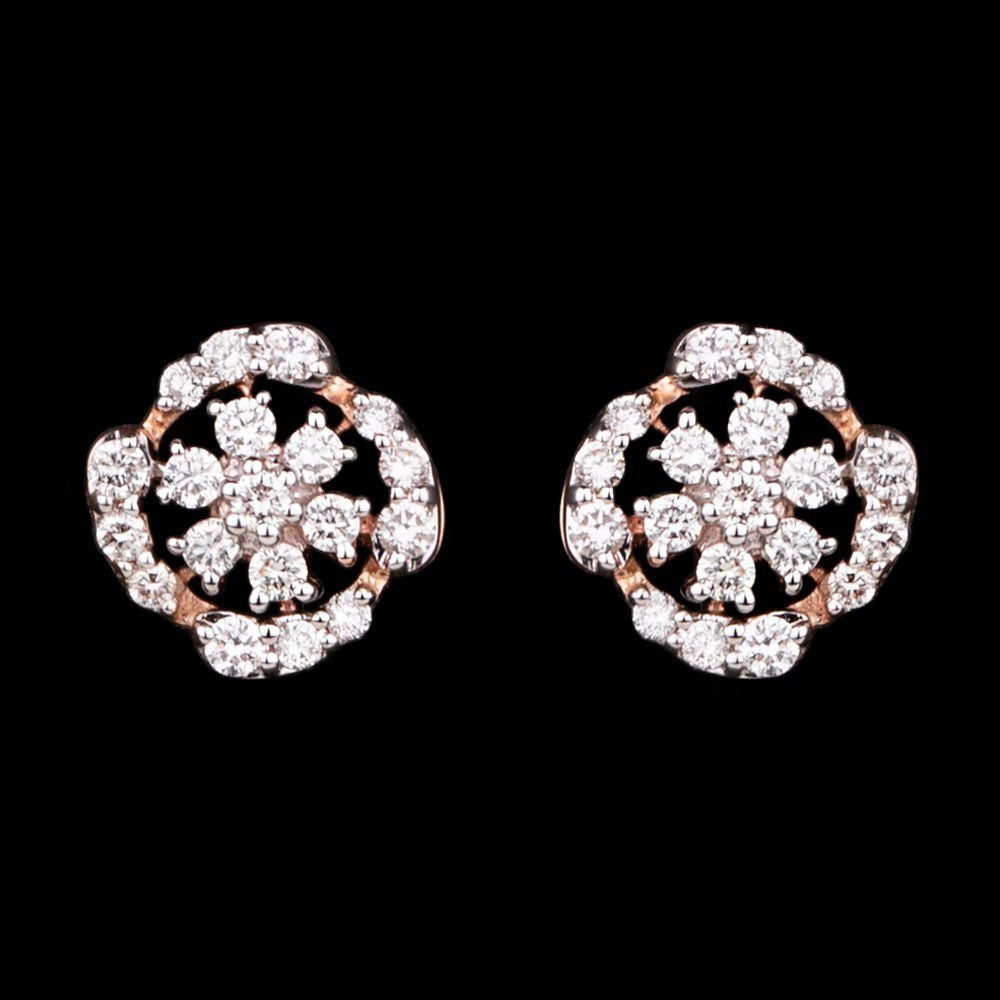 14K Rose Gold Diamond Earrings - 0.31ct SI-IJ