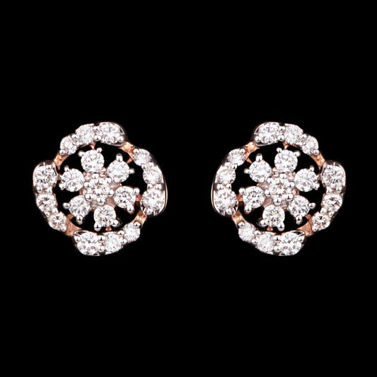 14K Rose Gold Diamond Earrings - 0.31ct SI-IJ