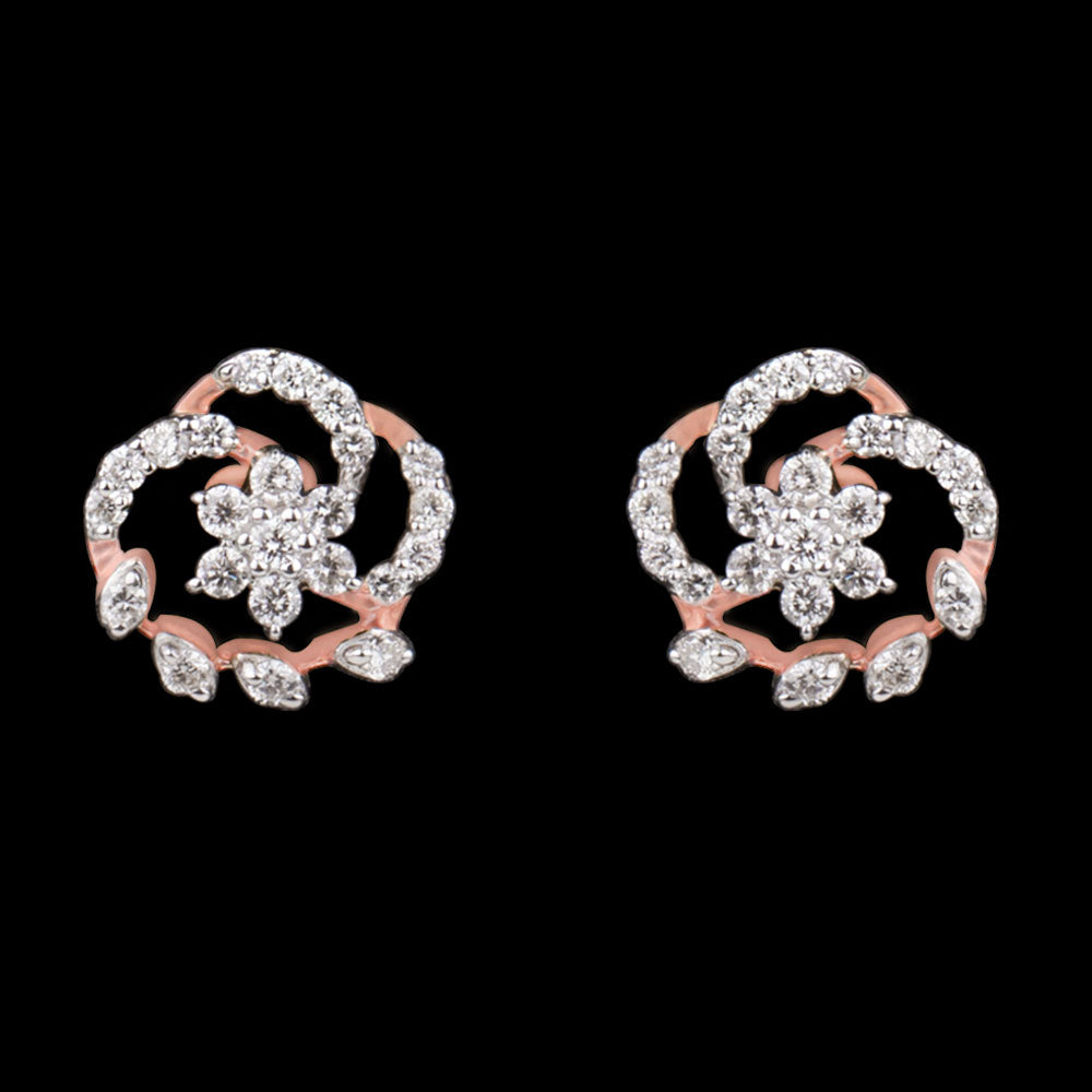 14K Rose Gold Diamond Earrings - 0.27ct SI-IJ