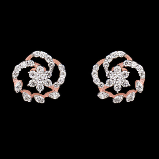 14K Rose Gold Diamond Earrings - 0.27ct SI-IJ