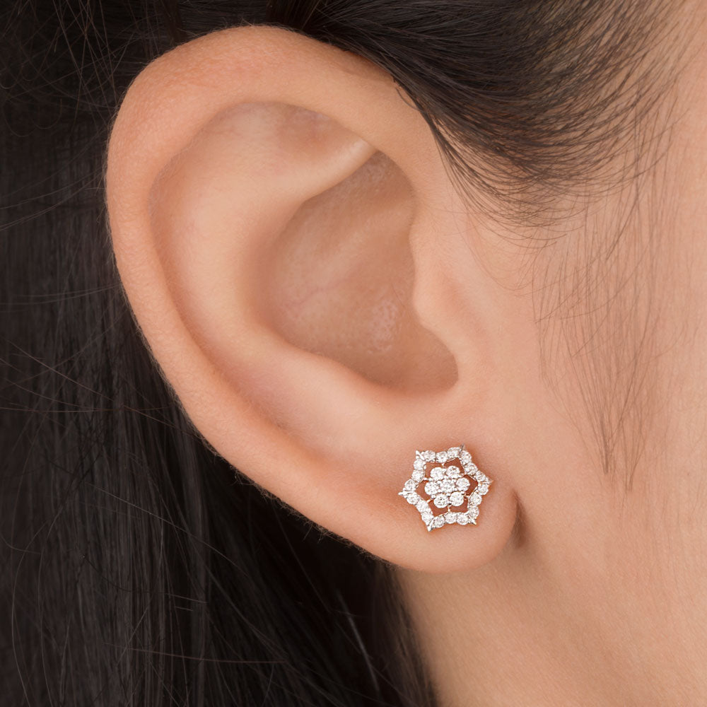 14K Rose Gold Diamond Earrings - 0.29ct SI-IJ