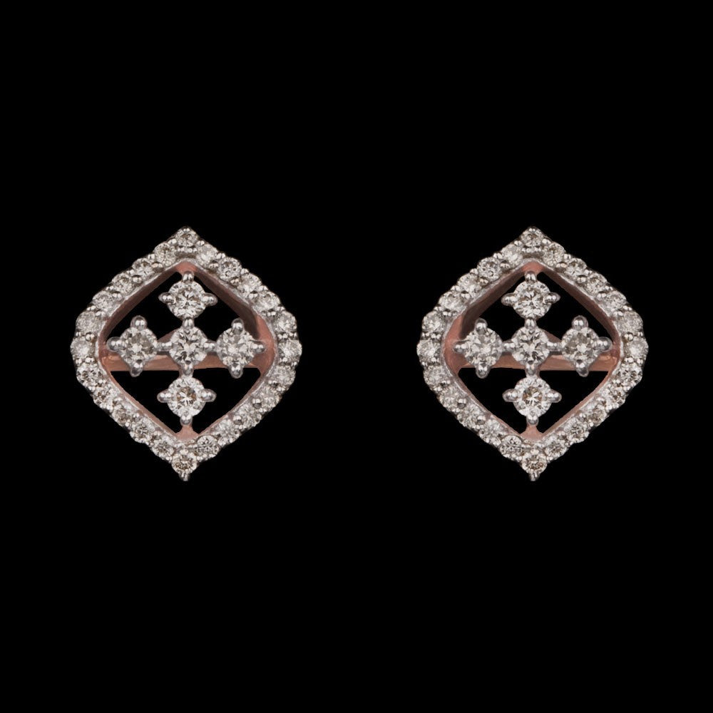 14K Rose Gold Diamond Earrings - 0.35ct SI-IJ